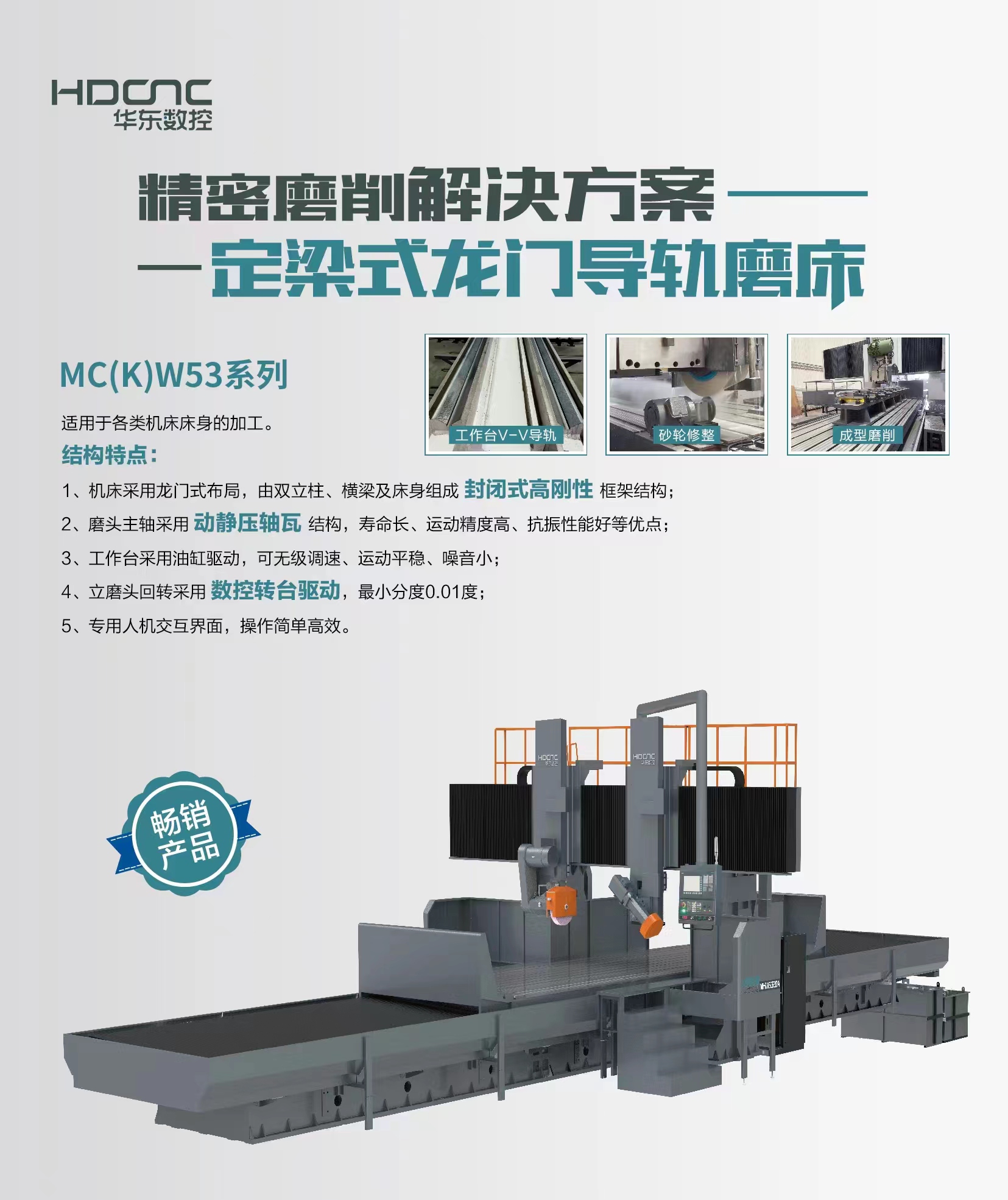 华东数控MC（K）W53系列 定粱式龙门导轨磨床