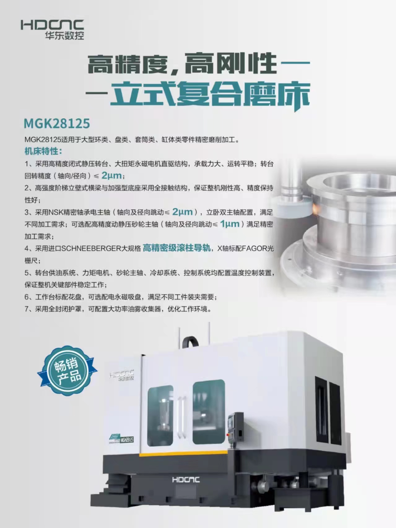 华东数控MGK28152 立式复合磨床